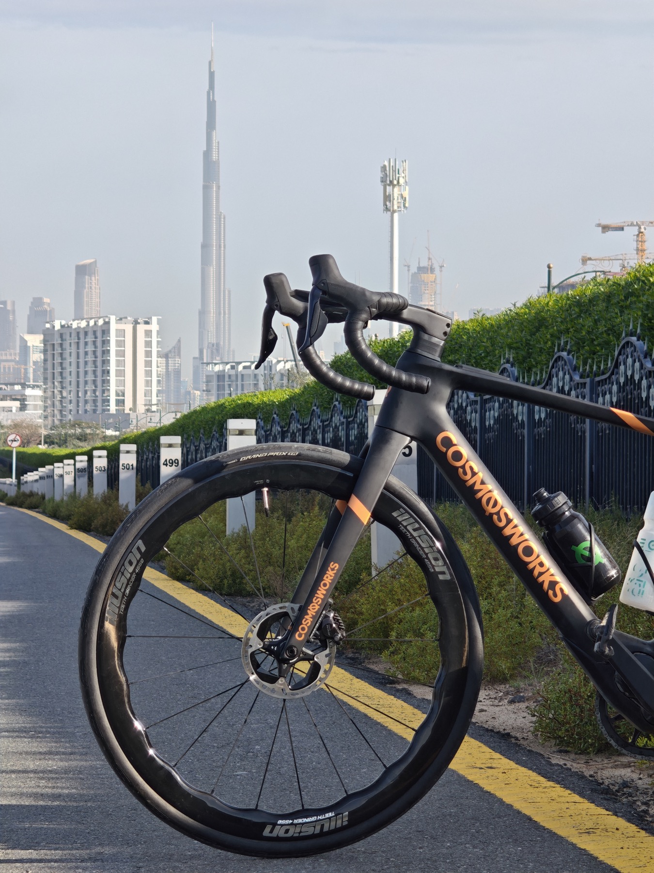 VAPOR road bike close to Burj Khalifa
